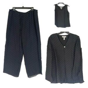Kate Hill for Lord and Taylor 100% silk 3 piece set size M
